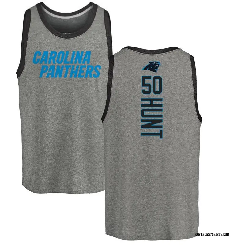 Men's Carolina Panthers ＃50 Robert Hunt Ash Backer Tank Top