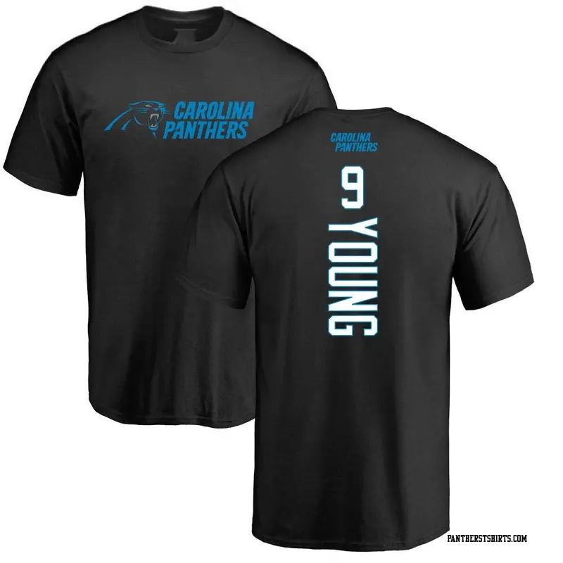 Men's Carolina Panthers ＃9 Bryce Young Black Backer T-Shirt