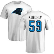 Youth Carolina Panthers ＃59 Luke Kuechly White Name & Number Logo T-Shirt